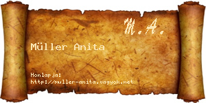 Müller Anita névjegykártya