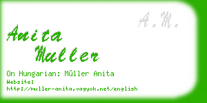 anita muller business card