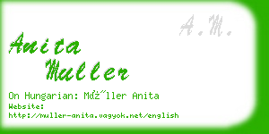 anita muller business card